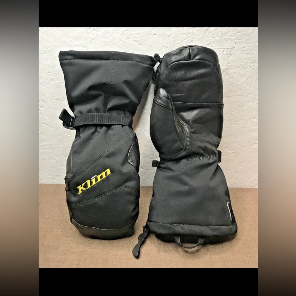 Klim Caribou Mitten Size Large Black Gore-Tex Insulated Winter Snowmobile Gloves